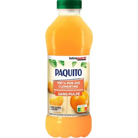 باكيتو عصير كليمنتين طبيعي في قارورة PET سعة 1 لتر